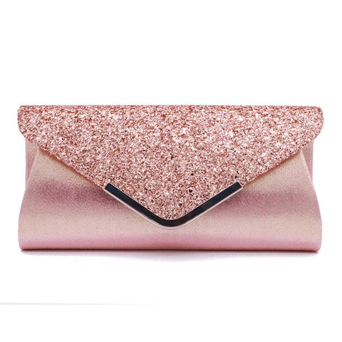2025 Women's Glitter Shimmer Envelope Ladies Sequins Evening Party Prom Smart Jane Clutch Bag  Handbag
