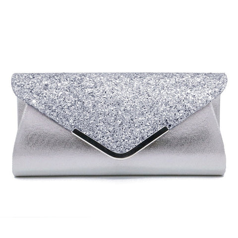 2025 Women's Glitter Shimmer Envelope Ladies Sequins Evening Party Prom Smart Jane Clutch Bag  Handbag