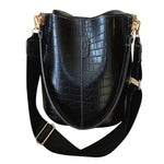 Vintage Casual Bucket Bags for Women Shoulder Bag Alligator pattern Quality Pu Leather Messenger Bag Big Tote Popular Style 2025