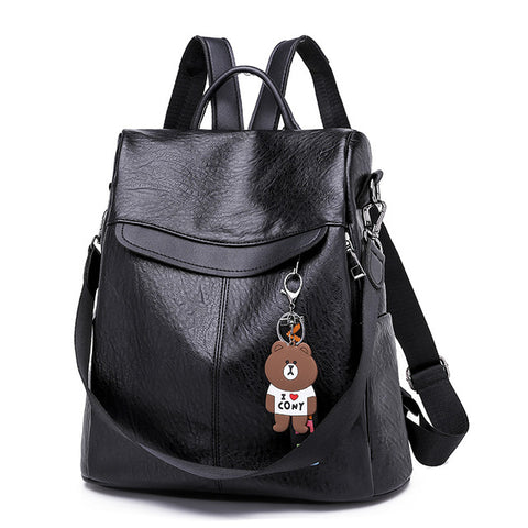 Vadim Anti Theft Backpack Women Bags Multifunction Female Backpack Girls Schoolbag 2025 Travel Backpack Leather Women Sac A Dos