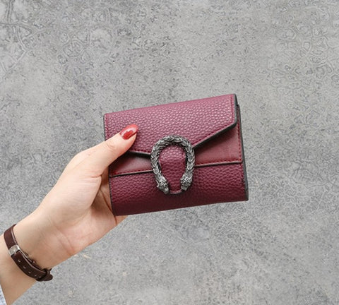 Women Wallets Purses Dragon Head Wallets For Girl Ladies Money Coin Pocket Card Holder Female Wallets Clutch Bags 25