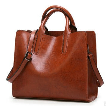 Vintage Genuine Leather Bags Women Messenger Bags High Quality Oil Wax Female Leather Handbags Ladies Shoulder Bag 2025