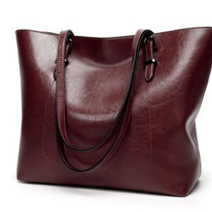 Women Shoulder Bag Fashion Women Handbags Oil Wax Leather Large Capacity Tote Bag Casual Leather women Messenger bag 2025