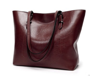 Women Shoulder Bag Fashion Women Handbags Oil Wax Leather Large Capacity Tote Bag Casual Leather women Messenger bag 2025