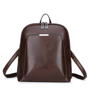 Vintage Backpack Female Brand Leather Women's backpack Large Capacity School Bag for Girls Leisure Shoulder Bags for Women 2025