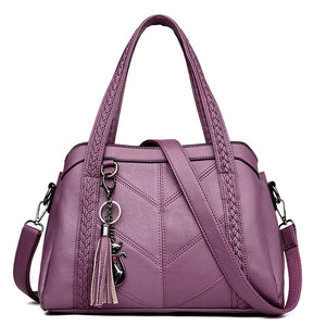 Women Handbag Genuine Leather Tote Bags Tassel Luxury Women Shoulder Bags Ladies Leather Handbags Women Fashion Bags 2025