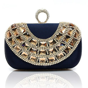 Blue Totes Party Evening Bag Women's Wallet Style Chain Handbag Clutch Banquet Mini Bag
