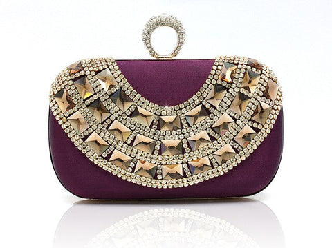 Blue Totes Party Evening Bag Women's Wallet Style Chain Handbag Clutch Banquet Mini Bag