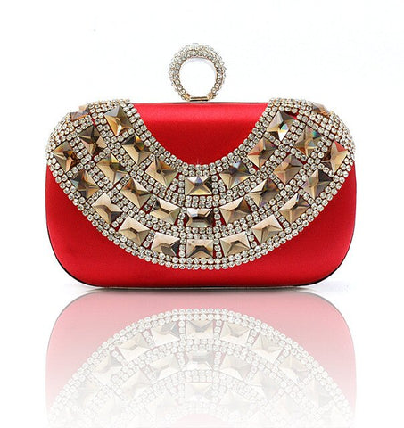 Blue Totes Party Evening Bag Women's Wallet Style Chain Handbag Clutch Banquet Mini Bag