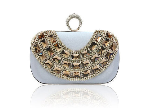 Blue Totes Party Evening Bag Women's Wallet Style Chain Handbag Clutch Banquet Mini Bag