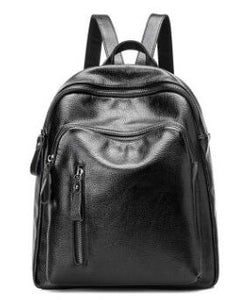 2025 New Vintage Leather Backpack Female Shoulder Bag