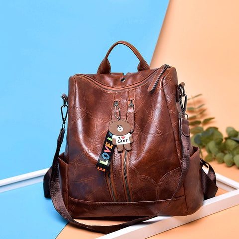 2025 Fashion Women Backpack High Quality Youth Leather Backpacks