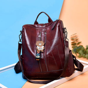 2025 Fashion Women Backpack High Quality Youth Leather Backpacks